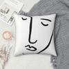 Abstract Face One Line Pillowcase Polyester Linen Velvet Creative Zip Decorative Throw Pillow Case Sofa Cushion Cover