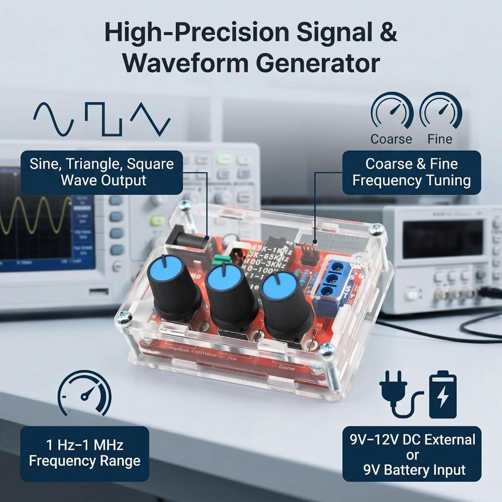 ABS DIY Generator Kit Acrylic Signal Generator Kit Precise Waveform Generator Kit DIY Assembly