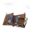 Vintage RFID Genuine Leather Men's Wallet Cowhide Multifunctional Money Clip Premium Feeling Genuine Leather Clutch Bag Tide