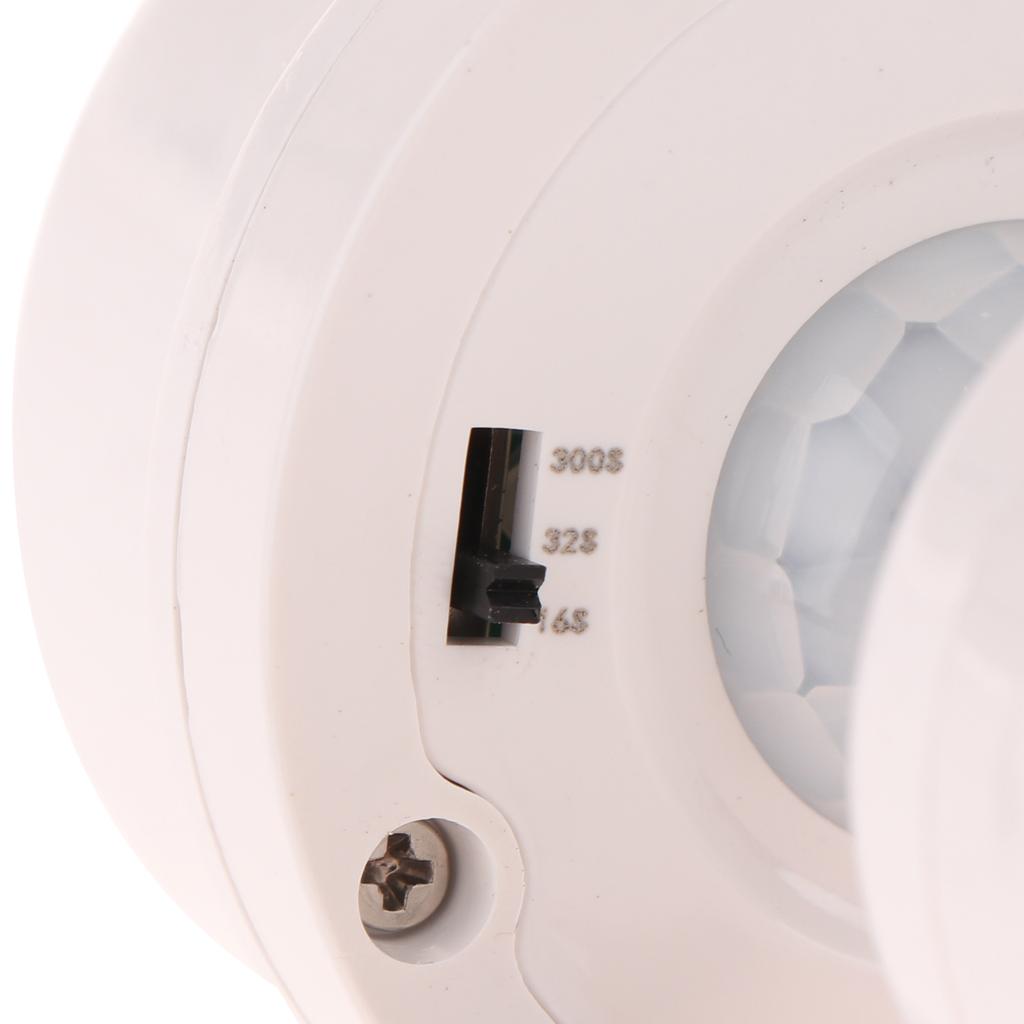 Патрон для лампы с датчиком движения человека с углом обзора 360 градусов, основание патрона, AC85-265V, переключатель времени задержки, патрон E27, адаптер патрона