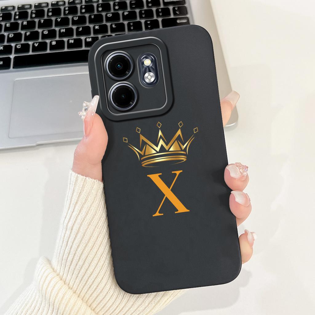 Для Infinix Hot 50i 4G Чехол Smart9 X6532 Милая Корона Буквы Чехол Мягкий Силиконовый Чехол для Телефона Для Infinix Smart 9 Hot50i X6531 Сумки
