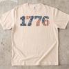 Vintage Americana 1776 Comfort Colors Shirt Patchwork Denim Patriotic 250th Birthday Coastal Cowgirl Tee