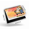 1pc 2026 Calendar, Cartoon Hand Drawn Cat Theme Desktop Calendar, Standing Desk, Perfect Gift for Birthdays & Holidays