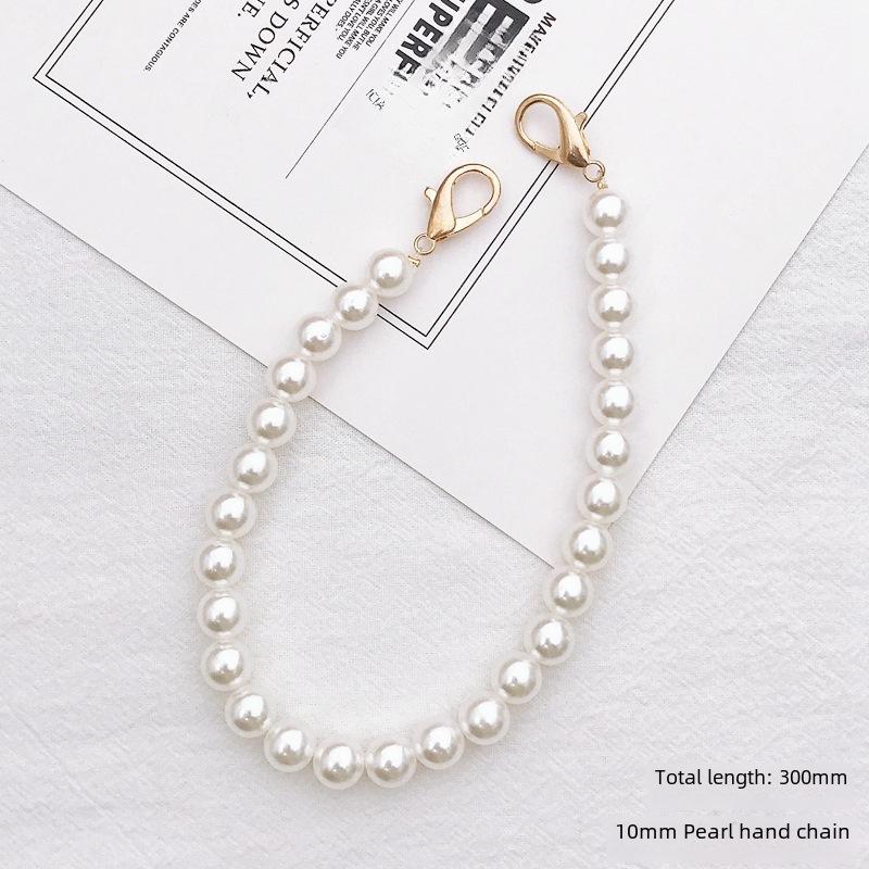 Модный женский чехол для телефона DIY с жемчужной цепочкой и подвеской из кристалла против падения