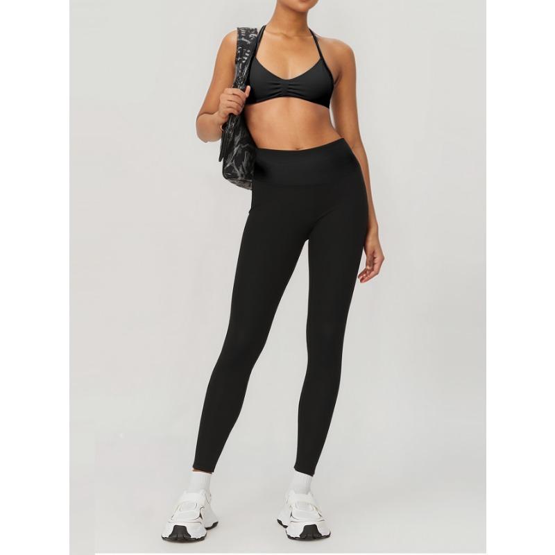 New High Waist Fitness Hip Lift Nude Tight High Elastic Yoga Trousers Sports Suit Women