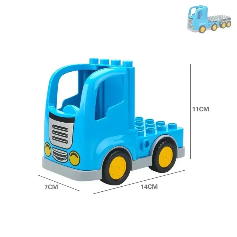 Большие строительные блоки Аксессуары Совместимые Большие кирпичи Дети Дети Грузовик Машина Автобус Серия Городское движение Сборка Развивающая игрушка