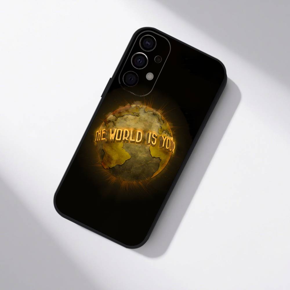 Чехол для телефона S-Scarfaces Tony Montana для Samsung S25,S24,S21,S22,S23,S30,Ultra,S20,Plus,Fe,Lite,5G Черный