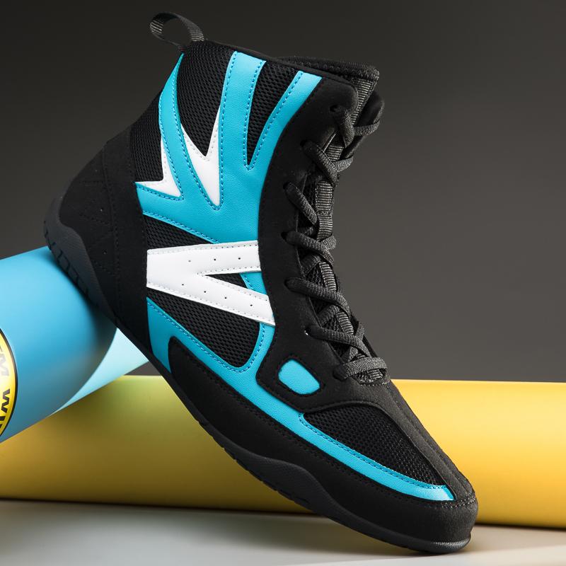 Men/Women's Boxing Boots High -Gang Terrace Blood Blood Forever Professional Competition Training Youth Taekwondo Boots Motorcycle Boots