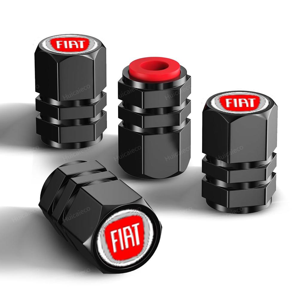 Комплект из 4 колпачков для вентилей шин Fiat Подходит для Fiat 500