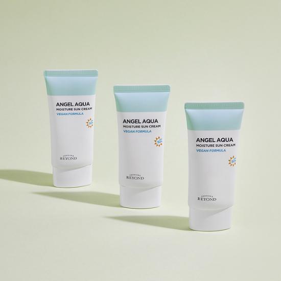 Beyond Angel Aqua Moisture Солнцезащитный крем, двойной план (50млX2 упаковки) (вегетарианский)