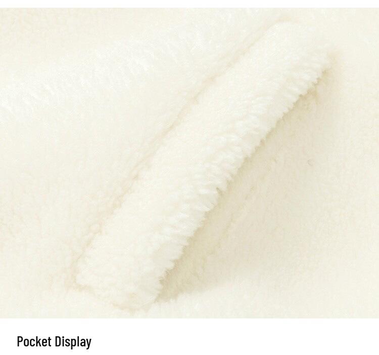 Мужская куртка из натуральной овчины в гонконгском стиле Осень/Зима 2025 - Модная студенческая универсальная куртка с плюшем и плотным хлопковым наполнителем