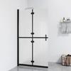 VidaXL Folding Shower Screen Bathtub Partition Bathroom Accessory Shower Partition Home Interior ESG Glass 151195