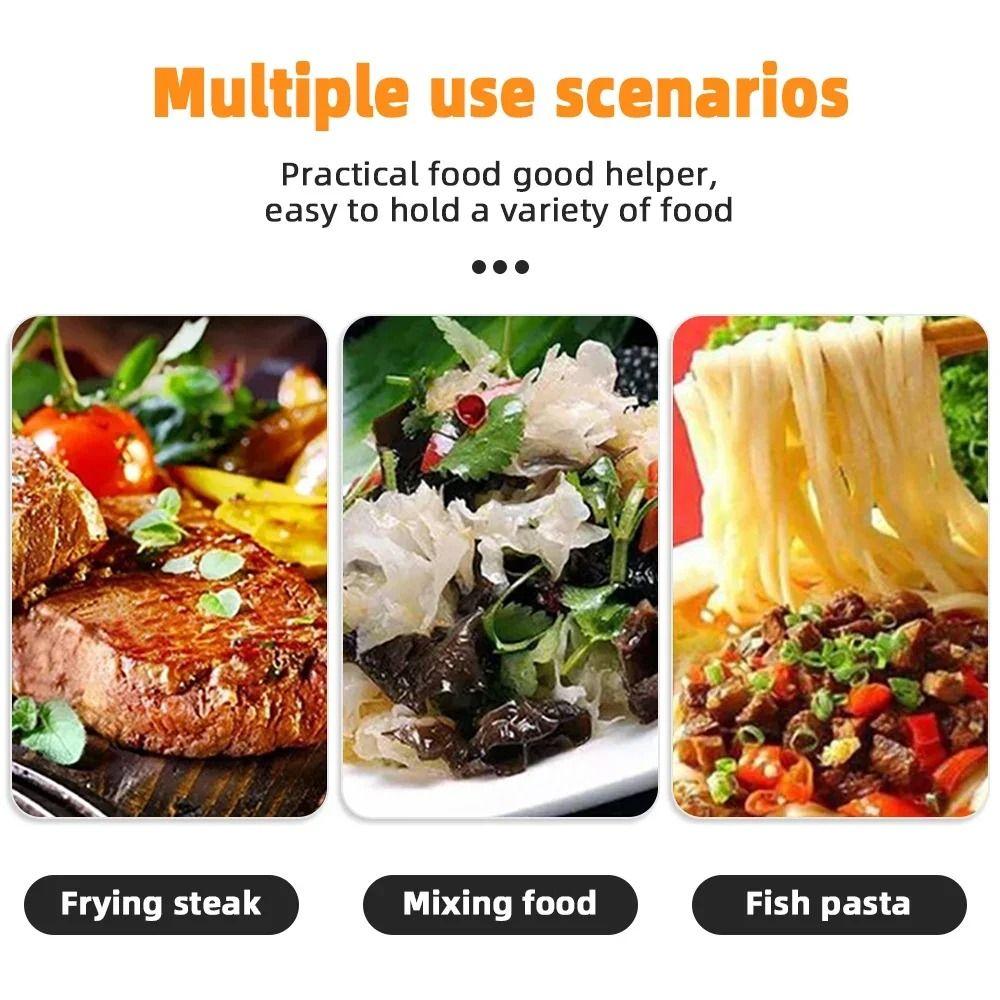 1Pcs 304 Stainless Steel Grill Tongs Non-Slip BBQ Steak Clip Food Clip Kitchen Gadgets Accessories