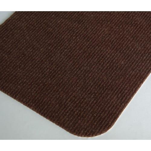 Watanabe Industries Japanese-Made Tile Carpet, Adhesive Mat for Stairs, 15-Piece Set, 45x22cm, Brown