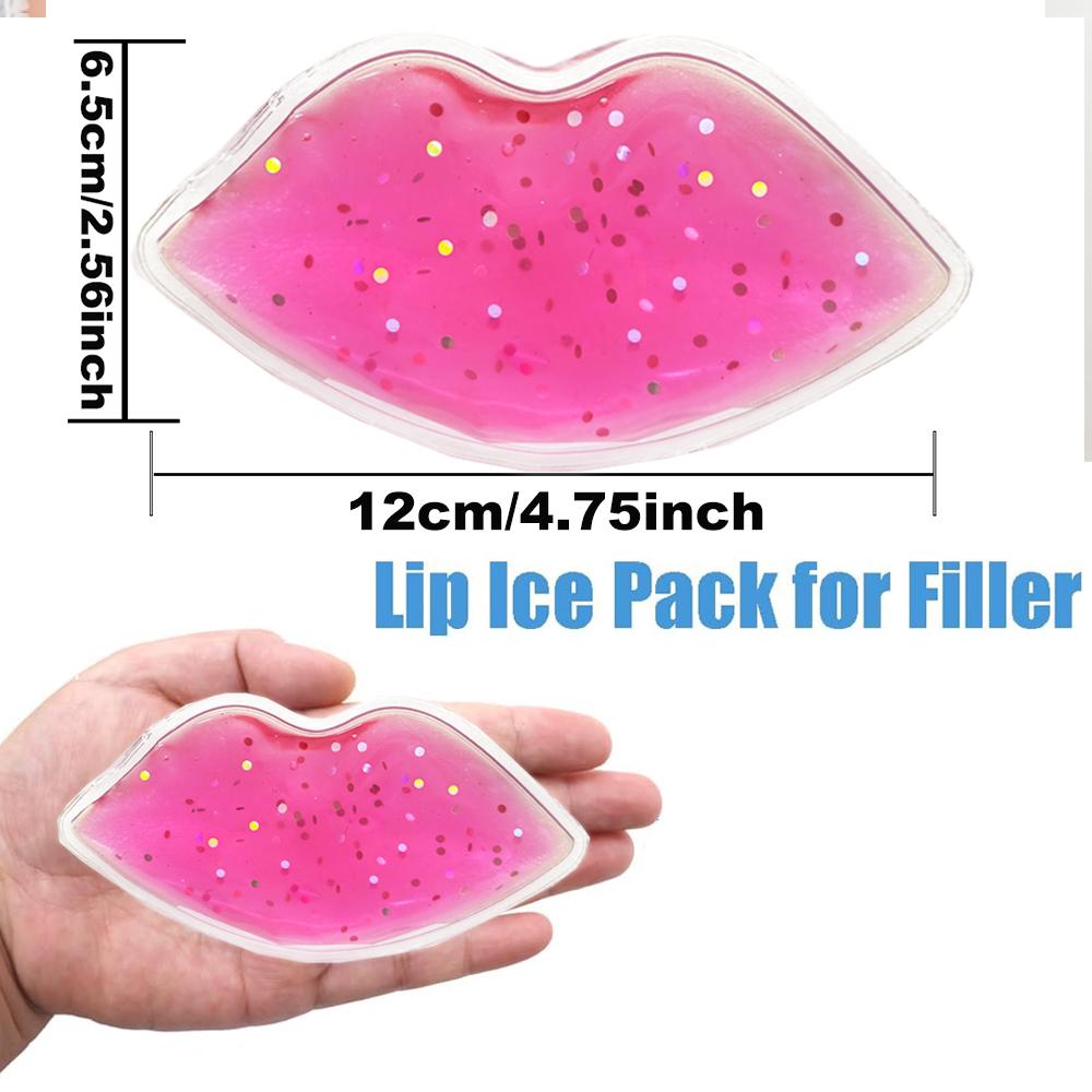Lip and Eye Ice Pack for Injuries Gel Ice Pack Hot and Cold Compres Reduce Pain and Swelling Eye Relax Anti-Aging Lip Care Pad