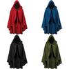 Medieval Velvet Cloak With Hood For Halloween Cosplay And Fantasy Role Play
