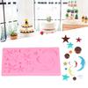Cake Molds Silicone Silicone Fondant Mold Flexible Face Pattern Moon Star Mold Non Stick Reusable Clay Mold Clay Resin DIY