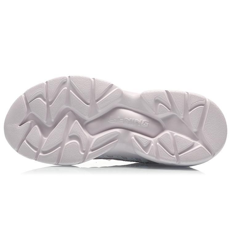 Li Ning Moonchaser Амортизирующие Нескользящие Износостойкие Низкие Спортивные Повседневные Кроссовки Женские Розовый Белый AGLQ248-2