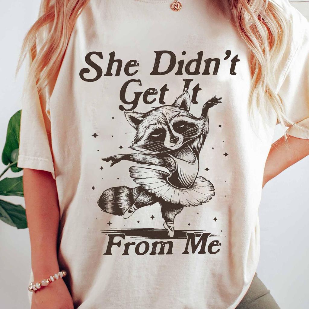 Raccoon Ballerina Meme Shirt, Funny Dance Mom Gift