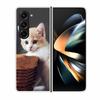 Для Samsung Galaxy Z Fold 2 3 4 5 Чехол для телефона Ударопрочный Жесткий Пластик Capa Милые Кошки Собаки Coque Защитный Прозрачный Прозрачный Capa