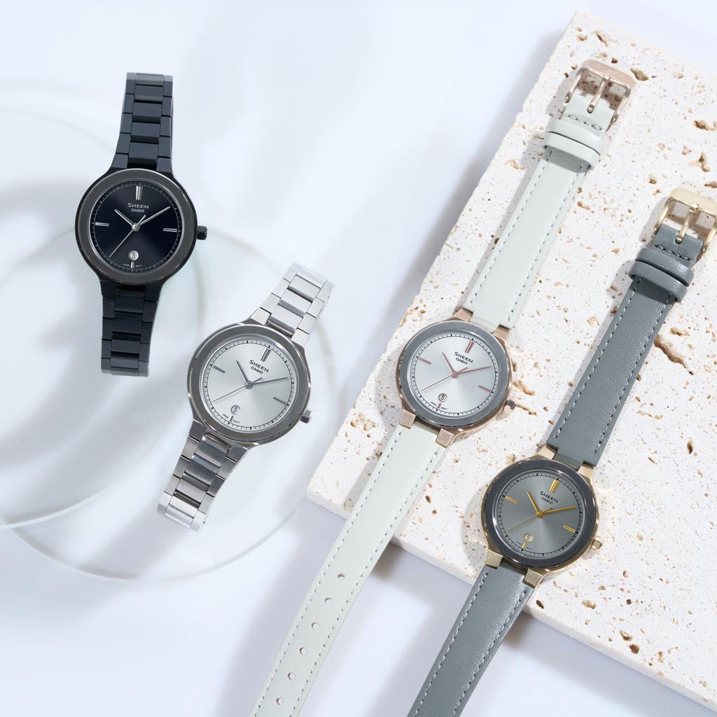 Casio Sheen Women's Stainless Steel 50M Water Resistant Analog Quartz Watch SHE-4559BD-1A