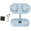 Настольный двойной вентилятор с двумя двигателями, регулируемый угол 135 градусов, ручной вентилятор с тремя уровнями регулировки и низким уровнем шума