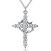 Personality Rotatable Crown Cross Necklace Clavicle Chain