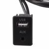 12V Voltage Compatibility Car AUX USB Adapter Dash Mount USB Socket