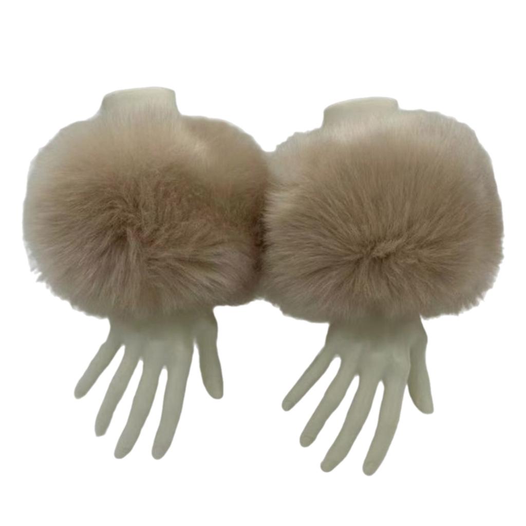 Мягкие пушистые нарукавники для модных женщин и модной молодежи, разноцветные пушистые манжеты в стиле Y2K