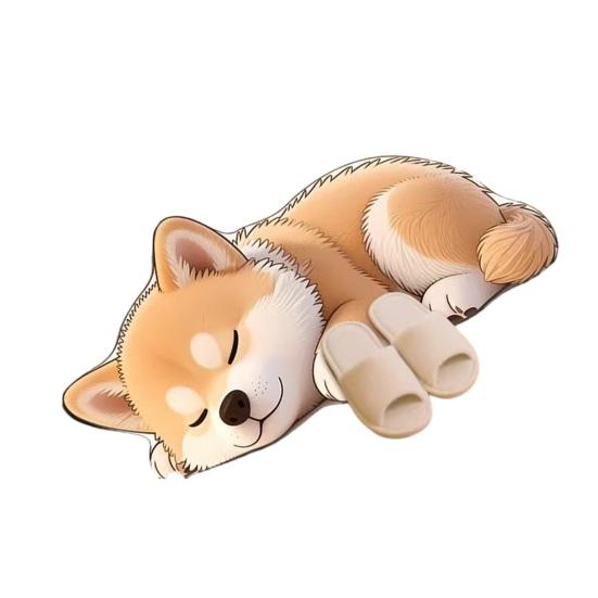 Floor Mat 3D Cartoon Cat Pattern Rug Non-Slip Backing Easy Maintenance Living Room Rug