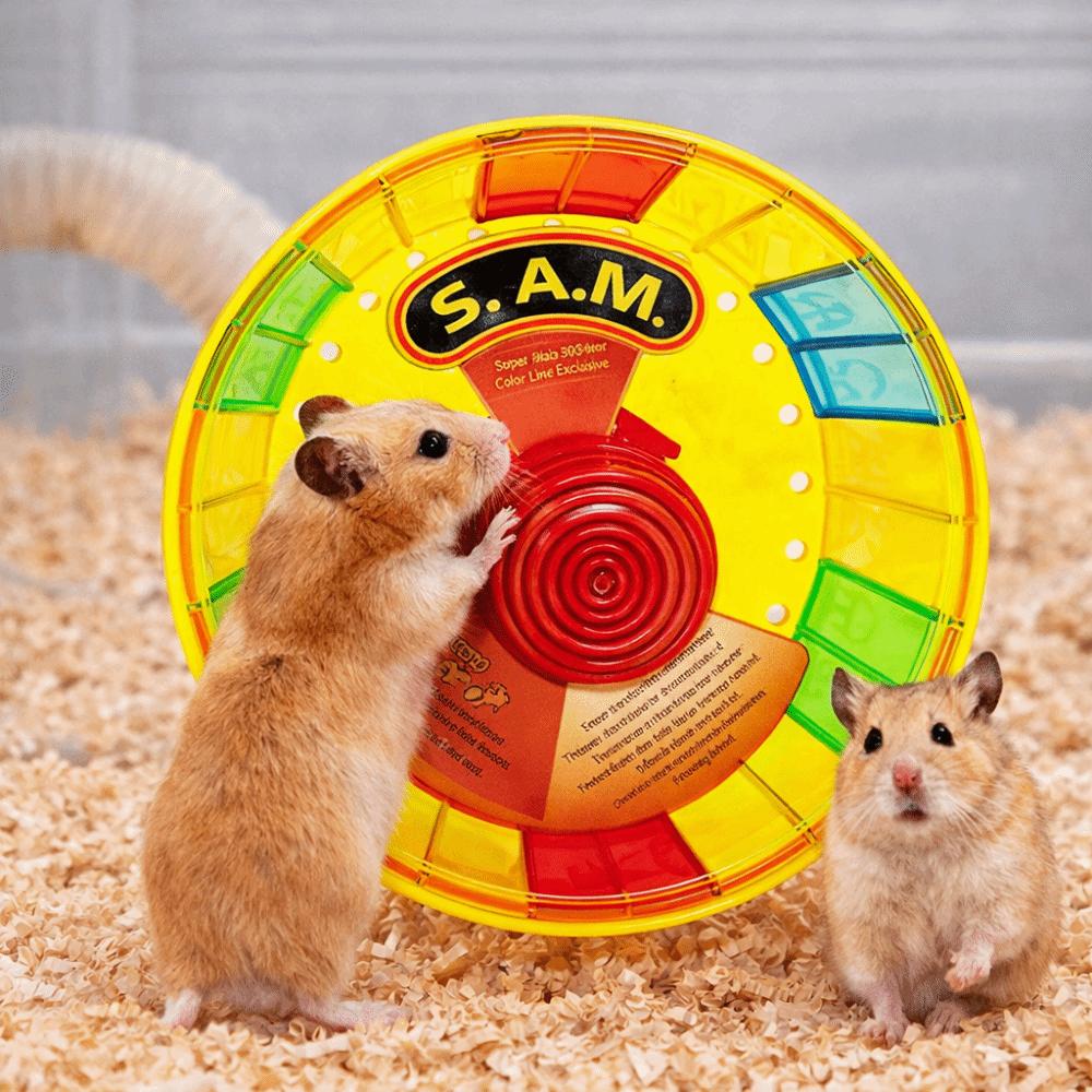 Super Silent Colorful Running Wheel Stable Base Pet Jogging Wheel Hamster Exercise