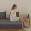 Traditional fitted sheet 100% cotton 160x210 graphite, steel