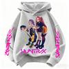 KPop Охотники на демонов Детская мультяшная толстовка Крутой унисекс пуловер Для мальчиков и девочек Повседневный стиль Свитшот
