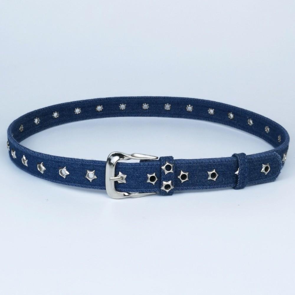 Pin Buckle Canvas Jeans Belt All-Match Decorative Waist Strap Vintage Denim Waist Belt For Women