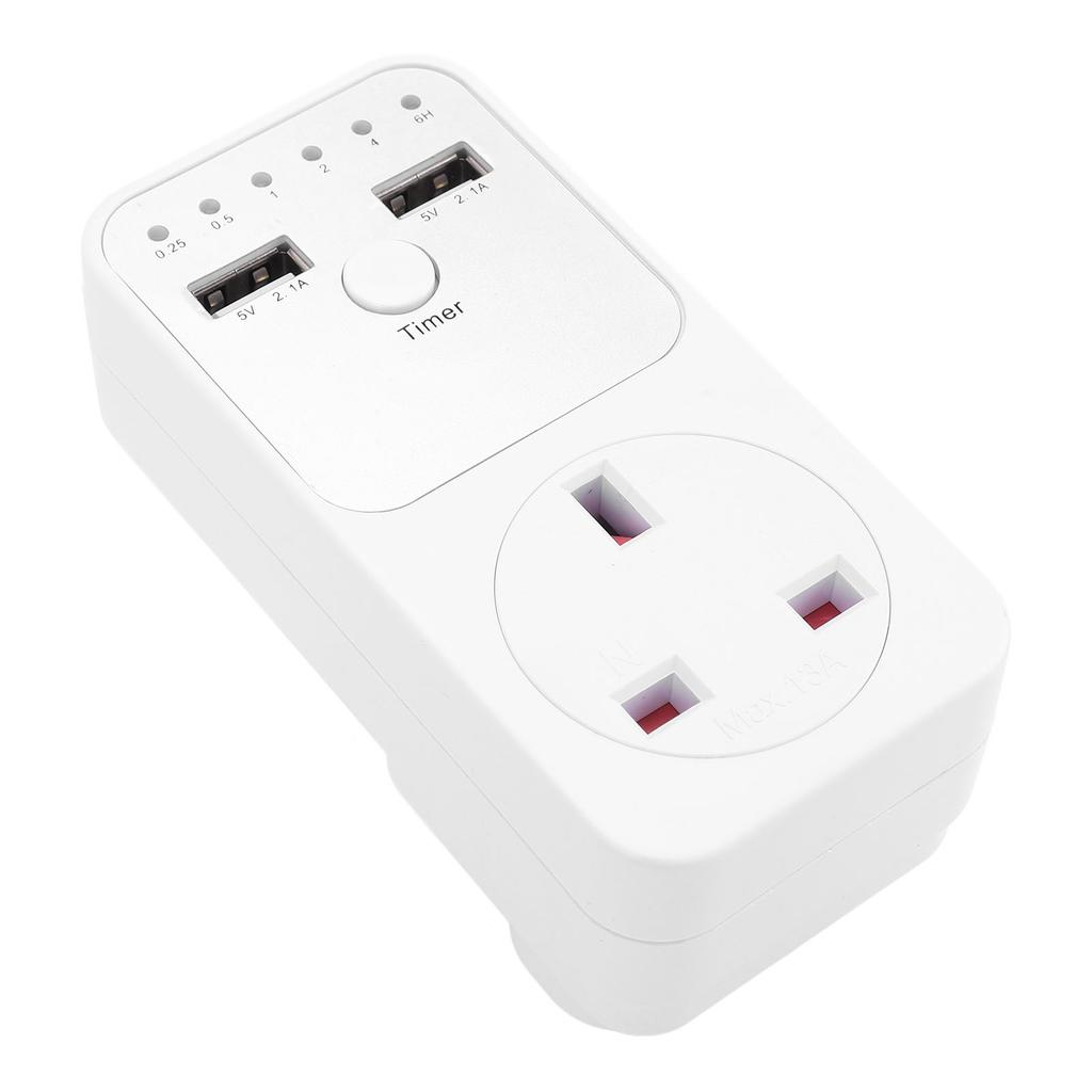 Розетка-таймер с двойным управлением, 2 USB-порта, многофункциональная уличная розетка-таймер для холодильника, вилка стандарта Великобритании