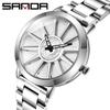 SANDA новые лучшие мужские часы женские часы для пар кварцевые часы с расписанием для работы со стальным ремешком, когда водонепроницаемые