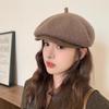 Женская осенне-зимняя шапка шерстяной берет британская модная шляпа в стиле ретро для пар японская женская шляпа-утконос