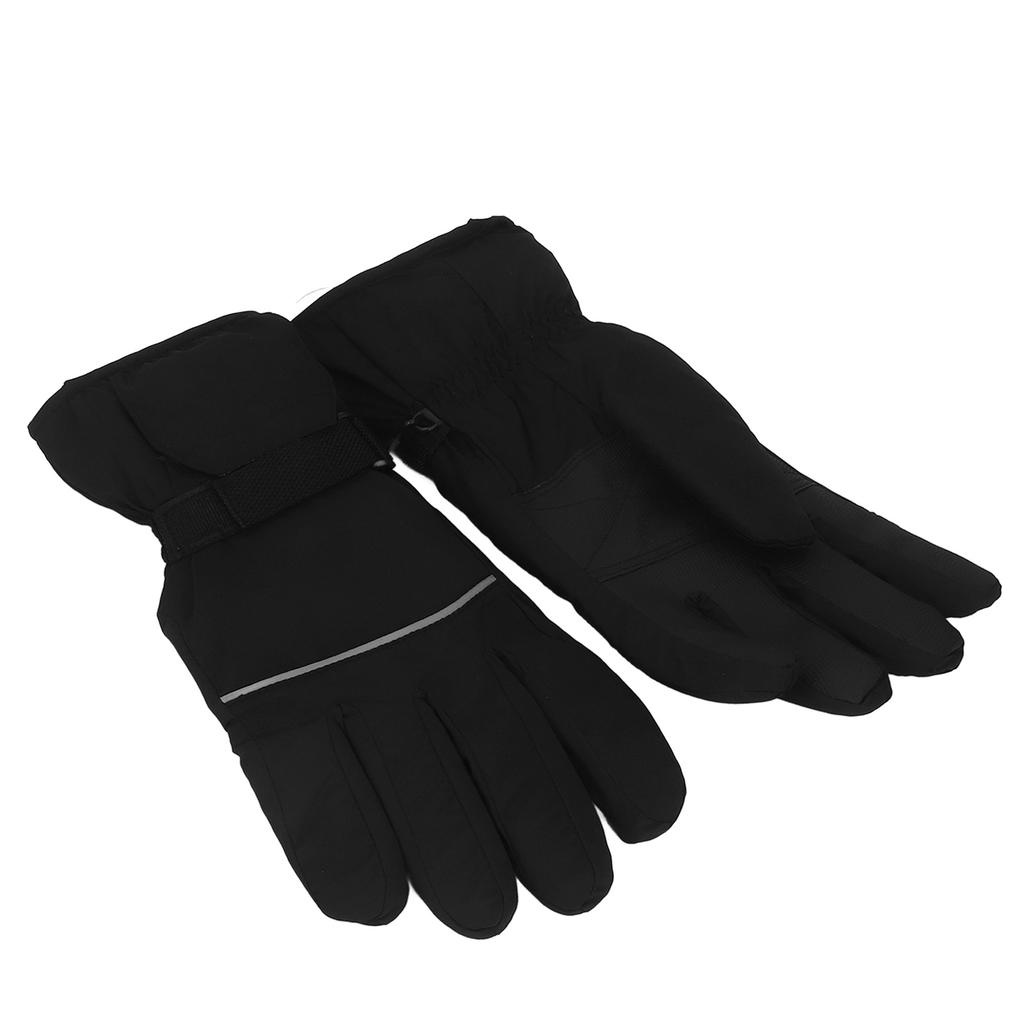 Электрические перчатки с подогревом, сенсорный экран, водонепроницаемые, дышащие, регулируемые, теплые, черные для
