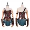 Anime Wonder Cosplay Women Dress for Diana Cosplay Costume One Set Women Brown Top Faux Leather Corset PU Leather Battle Suit