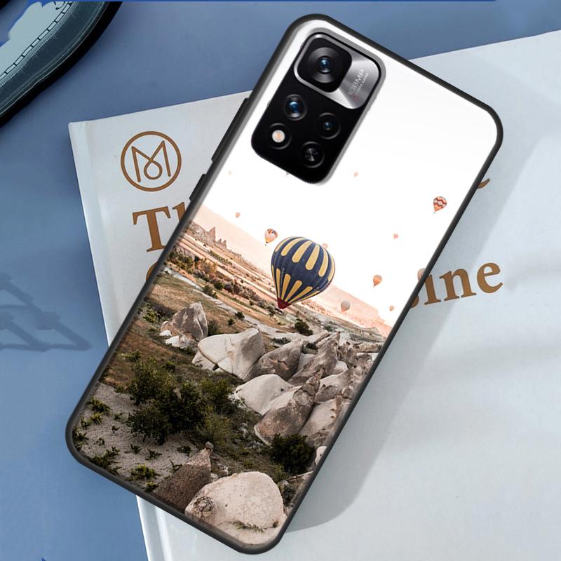 Hot Air Balloon Travel Mountain Case For Xiaomi Redmi Note 14 13 11 9 10 12 Pro 9S 10S 11S 12S Redmi 10C 12C 13C 14C Cover