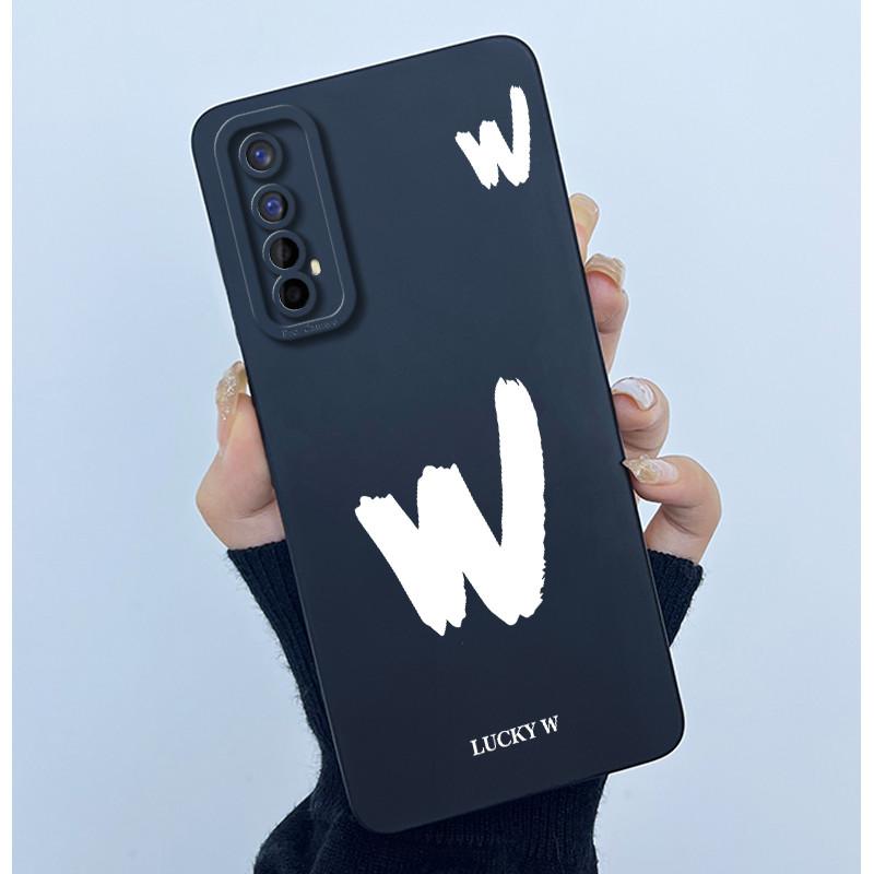 Для Realme 7 RMX2155 7 Pro RMX2170 Чехол Счастливой Начальной Буквой Мягкий Силиконовый Матовый Чехол для Телефона для Realme7 RMX2151 корпус