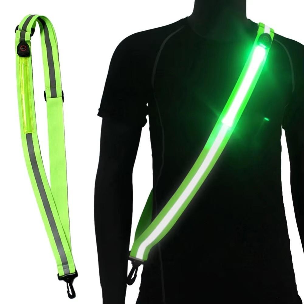 High Visibility LED Safety Belt USB Rechargeable Reflective Cycling Gear Outdoor Hiking