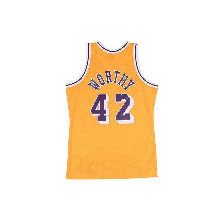 Mitchell Ness "NBA La Lakers 84-85 James Worthy" Swingman jersey vest top SMJYAC18090-LALLTGD84JWO