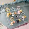 1PC Resin Kitten Cute Car Key Pendant with Small Bell Bag Charm 3D Cat Keychain Anti-lost Cartoon Mobile Phone Chain