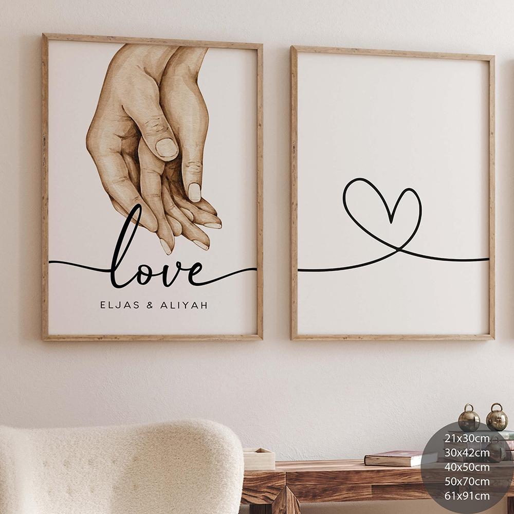 Персонализированный детский постер «Рука семьи», подарок любовнику, холст, картина, скандинавский художественный принт, абстрактная роспись, украшение комнаты