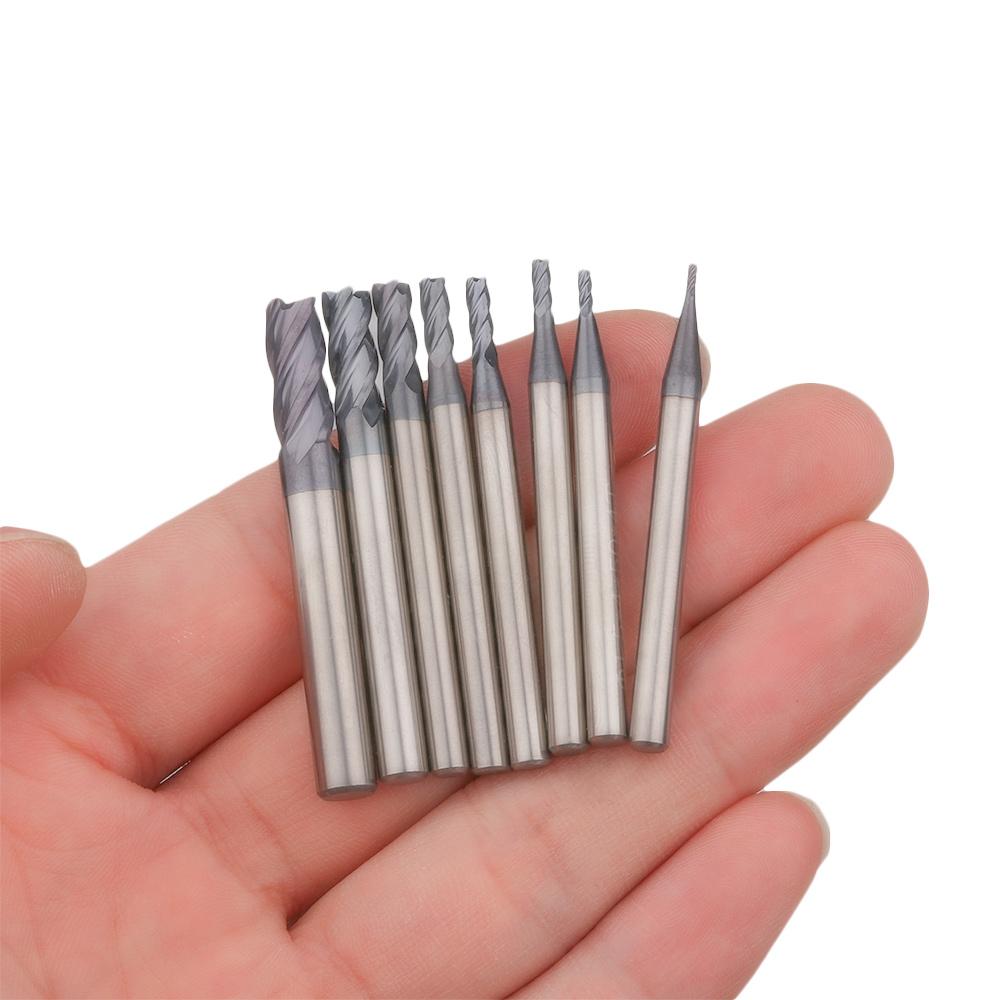 1/1.5/2/2.5/3/4/5/6mm Alloy Carbide Endmill Cutting Milling Cutter 4 Flute Mill Machine Tools