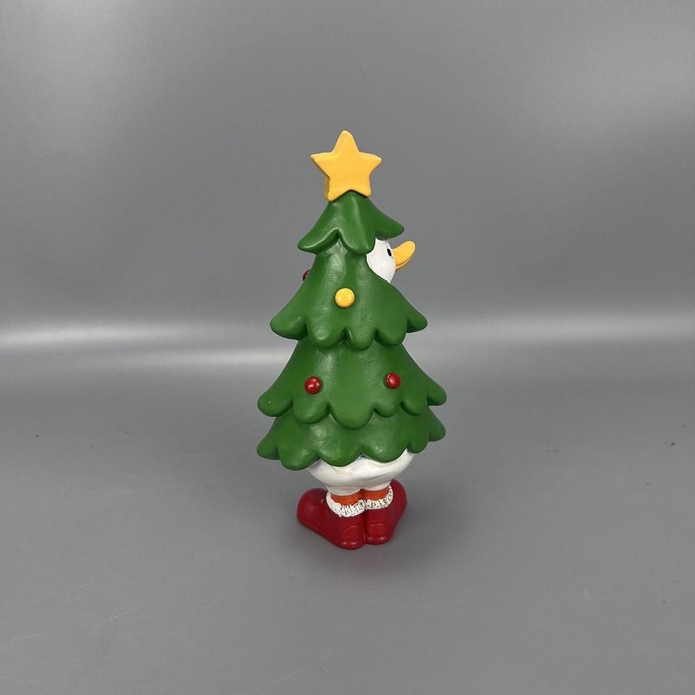 Exquisite Xmas Tabletop Ornament Durable Resin Animal Statue Cozy Apartment