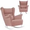 Zoja Rocking Chair, Scandinavian Family Furniture, Pink, On Runners