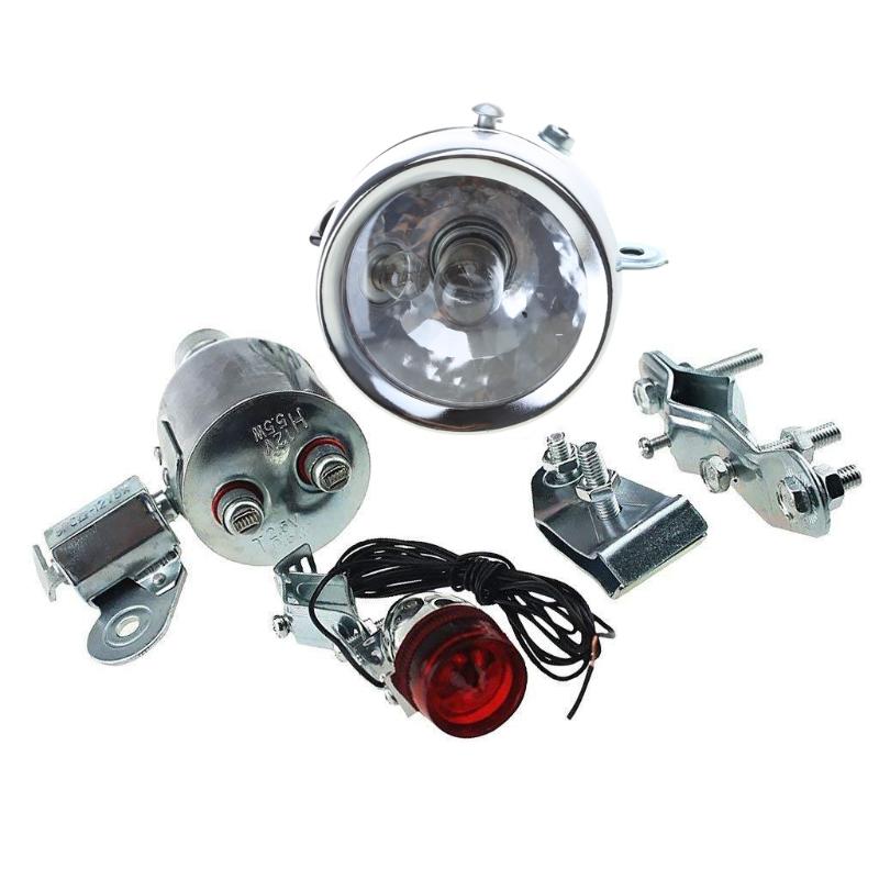 Винтажный Велосипед 12В 6Вт Генератор Фара Задний Фонарь Ремонт Модификация Аксессуар