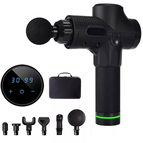 Пистолет для массажа мышц тела, 30-скоростной массажер для глубоких фасций, пистолет